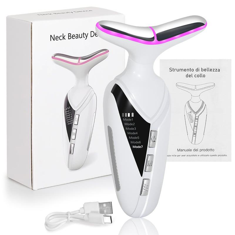 Neck massager, seven-color skin rejuvenation device, beauty device