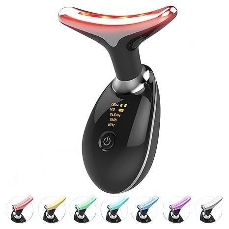 Neck massager, seven-color skin rejuvenation device, beauty device