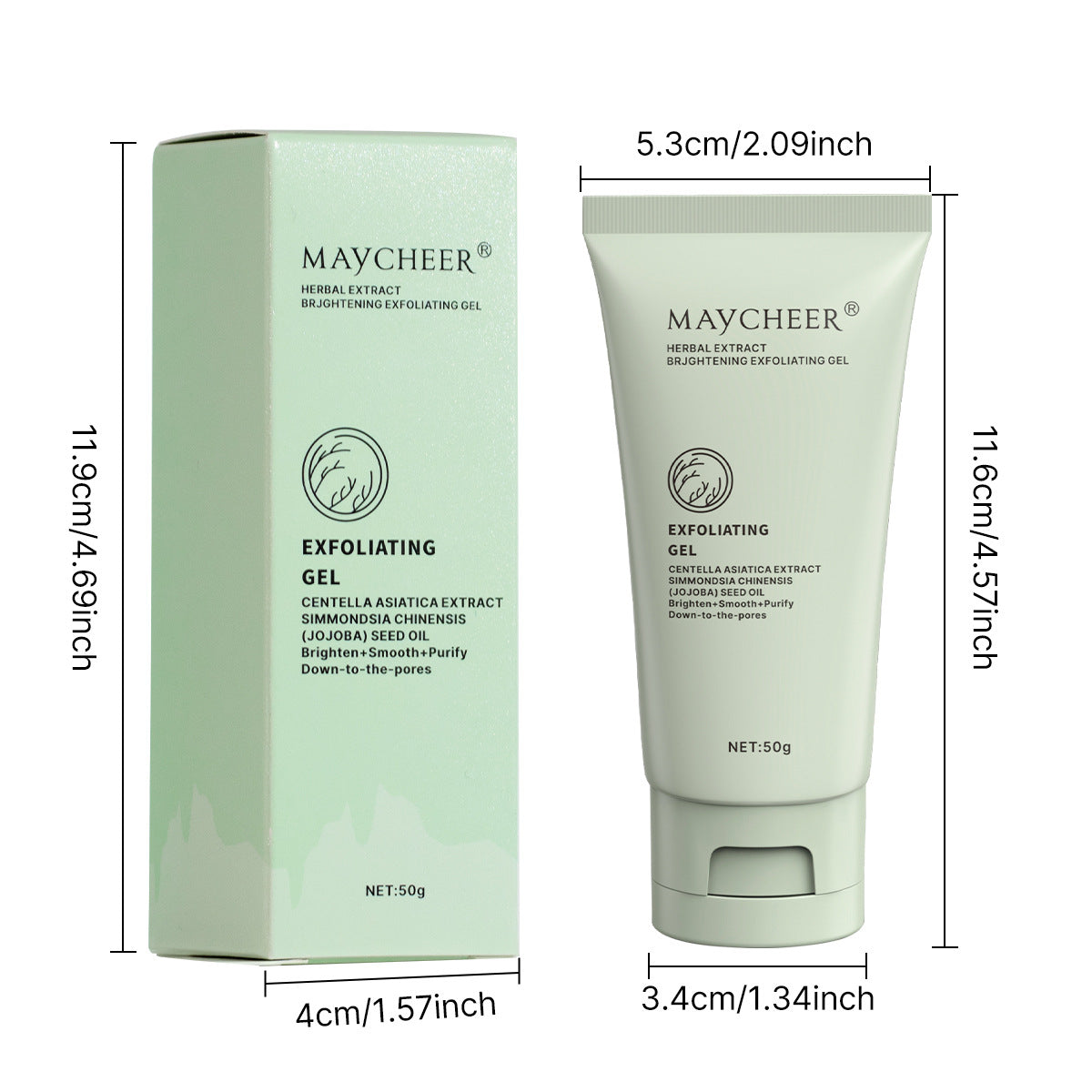 Herbal Extract Brightening Exfoliating Gel – Gentle Facial Peeling Gel for Smooth, Radiant Skin