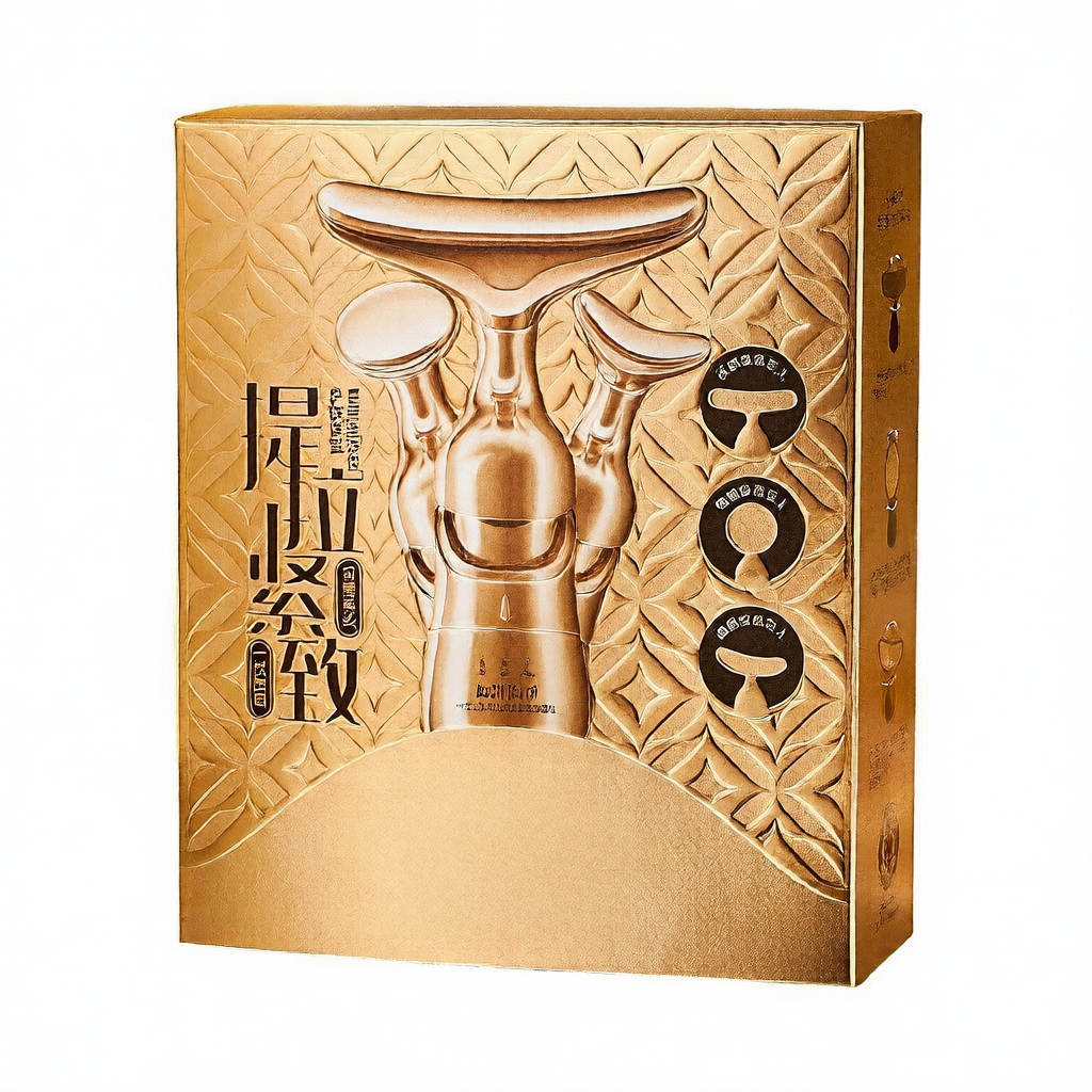 Golden 4D Lifting & Firming Facial Massage Device – Skin Tightening, Wrinkle-Reducing, Anti-Aging Infusion Tool for Radiant Skin