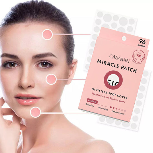MIRACLE PATCH – Hydrocolloid Acne Stickers (96 Patches) | Invisible, Waterproof & Ultra-Thin Pimple Patches for Fast Blemish Healing
